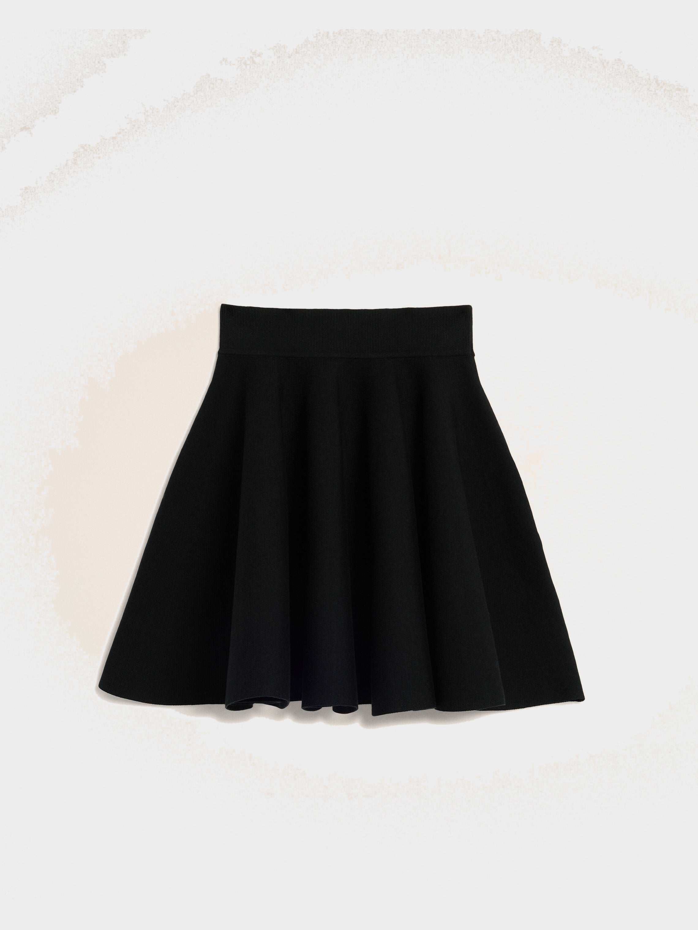 Jupe trapèze noire en coton