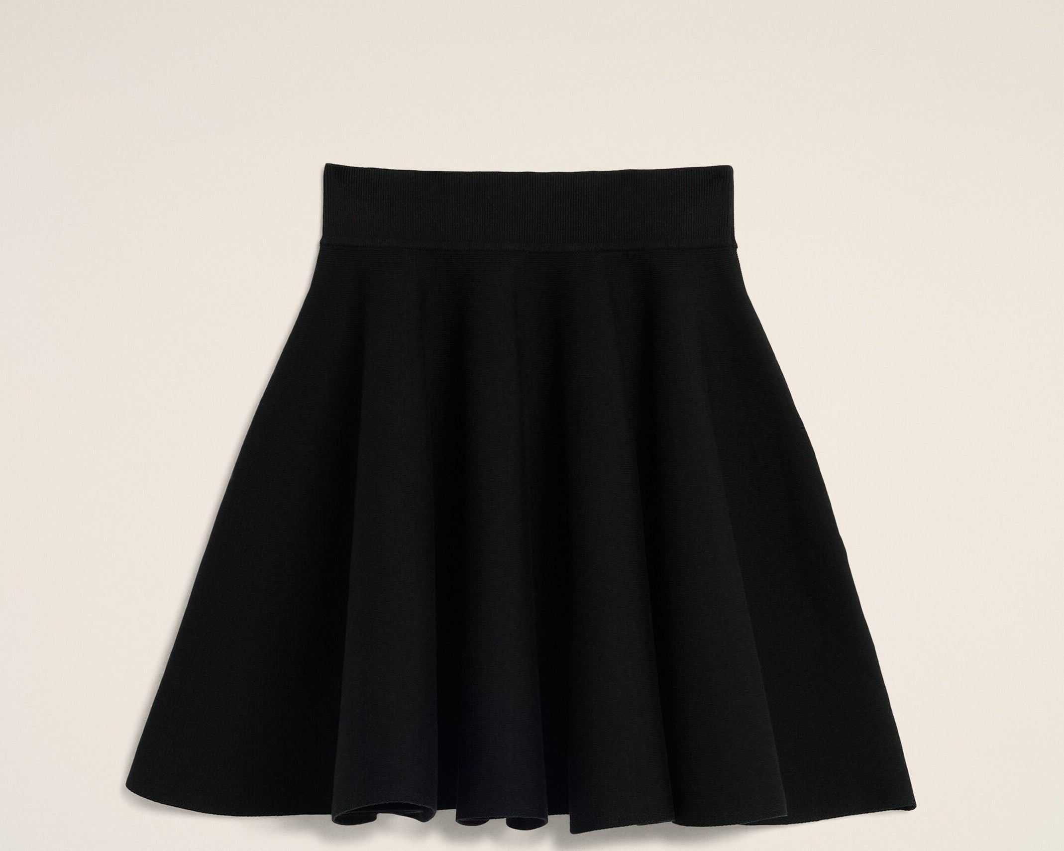 Jupe trapèze noire en coton