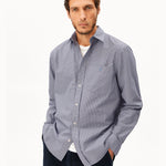 KARIERTES LANGARMHEMD | tinted navy