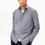 KARIERTES LANGARMHEMD | tinted navy