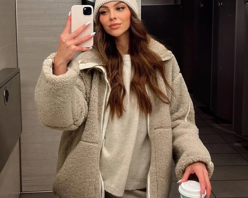 Karla – Měkký teddy kabát