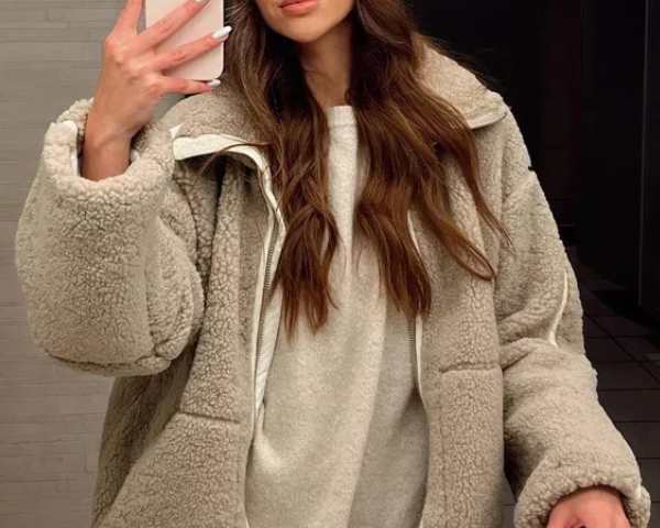 Karla – Měkký teddy kabát