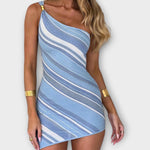 Kira - Trendy Mini Šaty na Jedno Rameno
