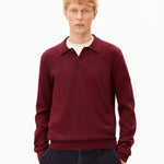 LANGÄRMLIGER STRICKPULLOVER | velvet red