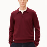 LANGÄRMLIGER STRICKPULLOVER | velvet red