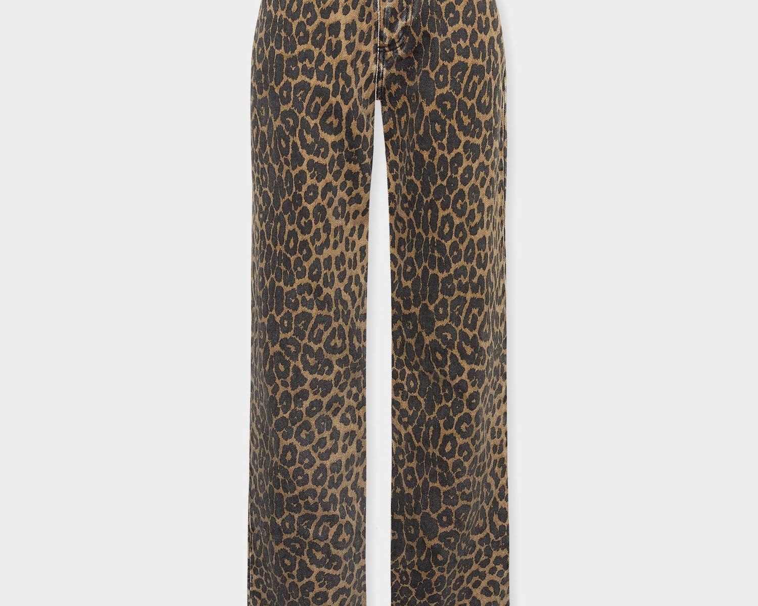 LEOPARD BOOTCUT JEANS BLACK