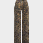 LEOPARD BOOTCUT JEANS BLACK