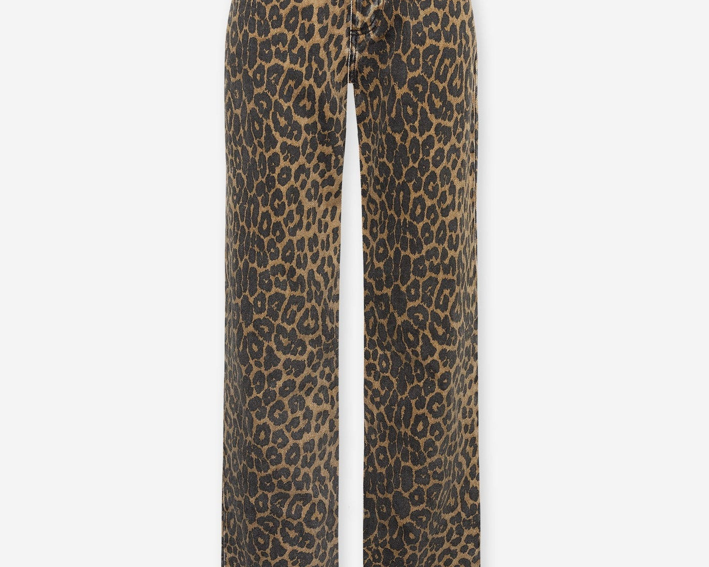 LEOPARD BOOTCUT JEANS BLACK