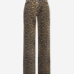 LEOPARD BOOTCUT JEANS BLACK