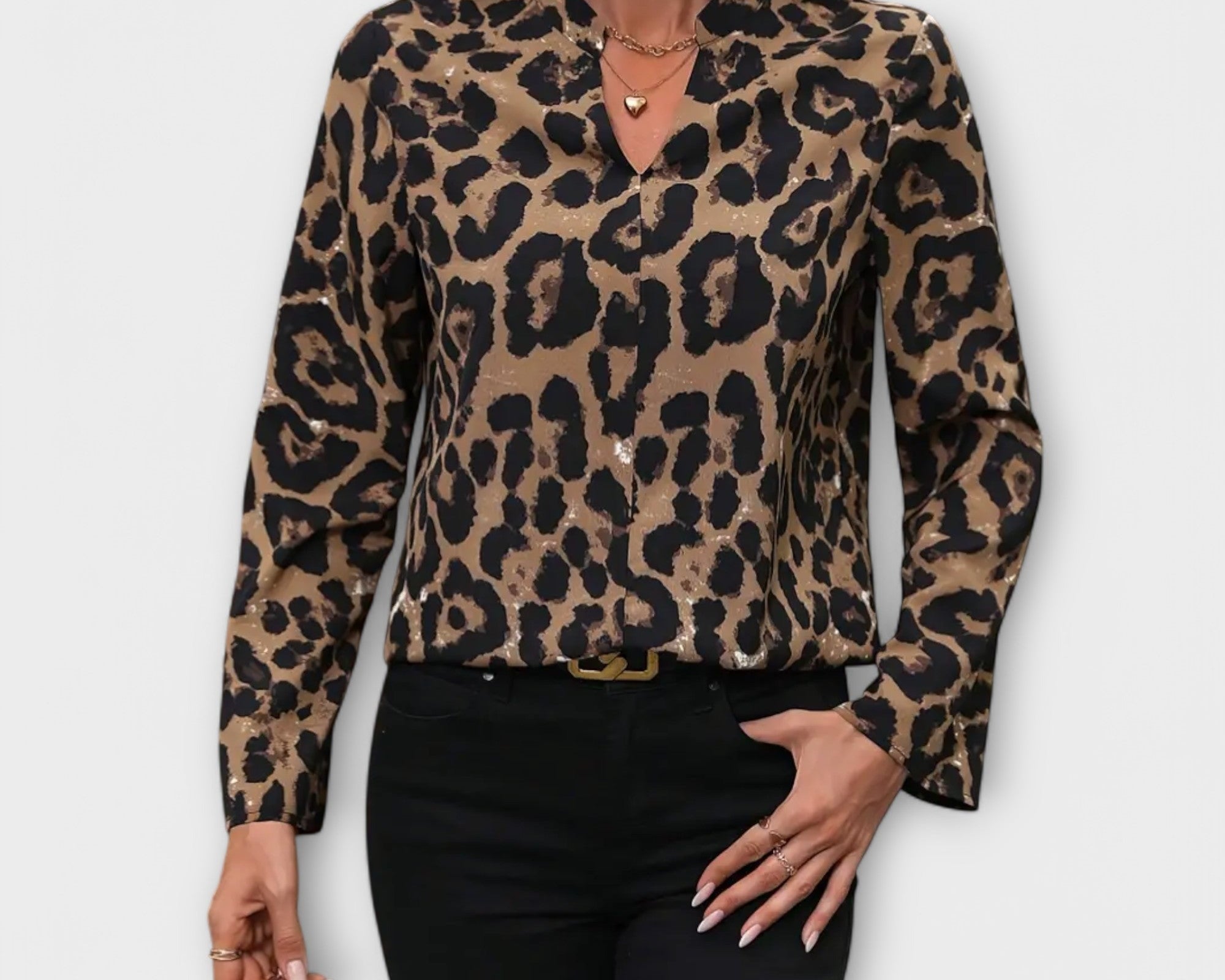 Ležérní blůza s leopardím vzorem