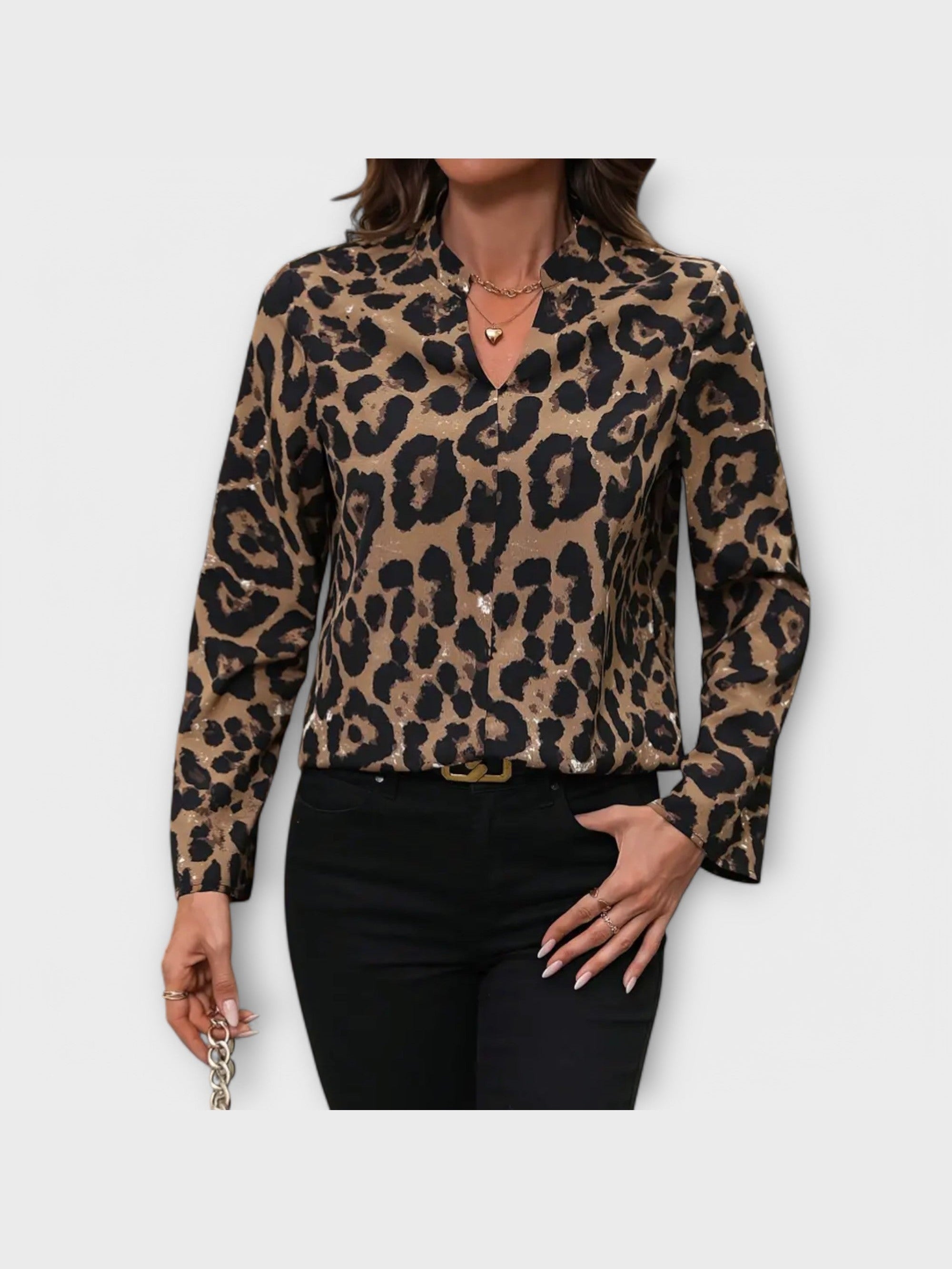 Ležérní blůza s leopardím vzorem