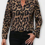 Ležérní blůza s leopardím vzorem