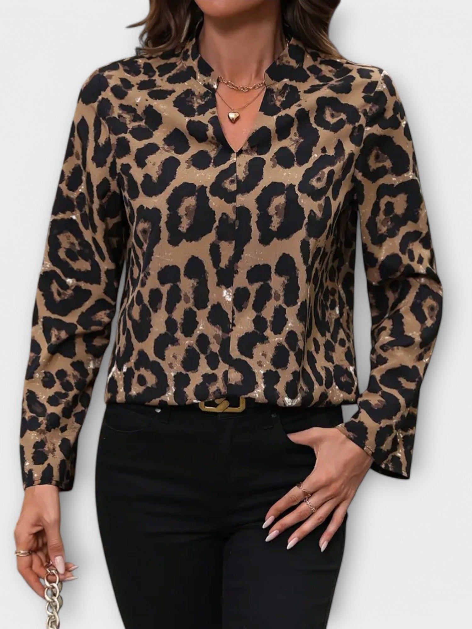 Ležérní blůza s leopardím vzorem