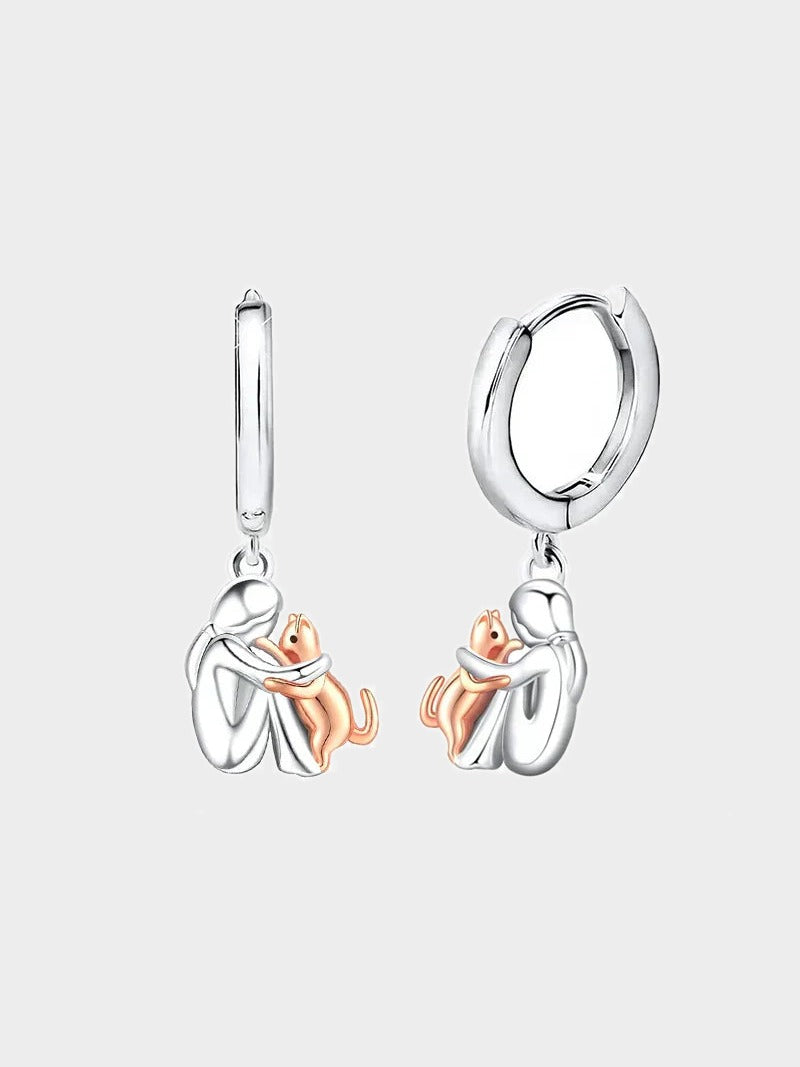 Lily™ | Náušnice Ikona Kočky (Kulaté Zapínání)
