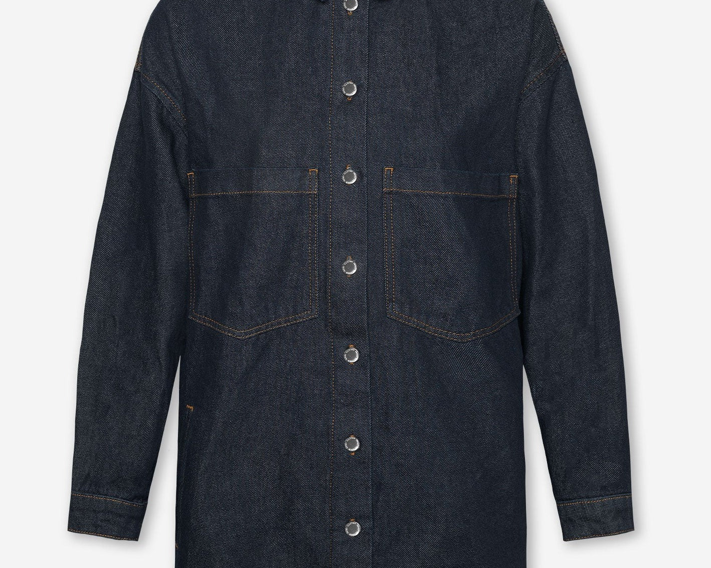 LONG DENIM SHACKET DARK BLUE