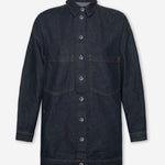 LONG DENIM SHACKET DARK BLUE