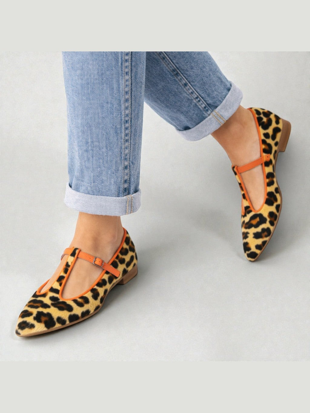 Lulu | Leopardí t-strap baleríny