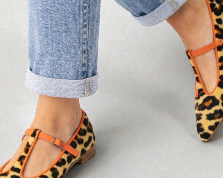 Lulu | Leopardí t-strap baleríny