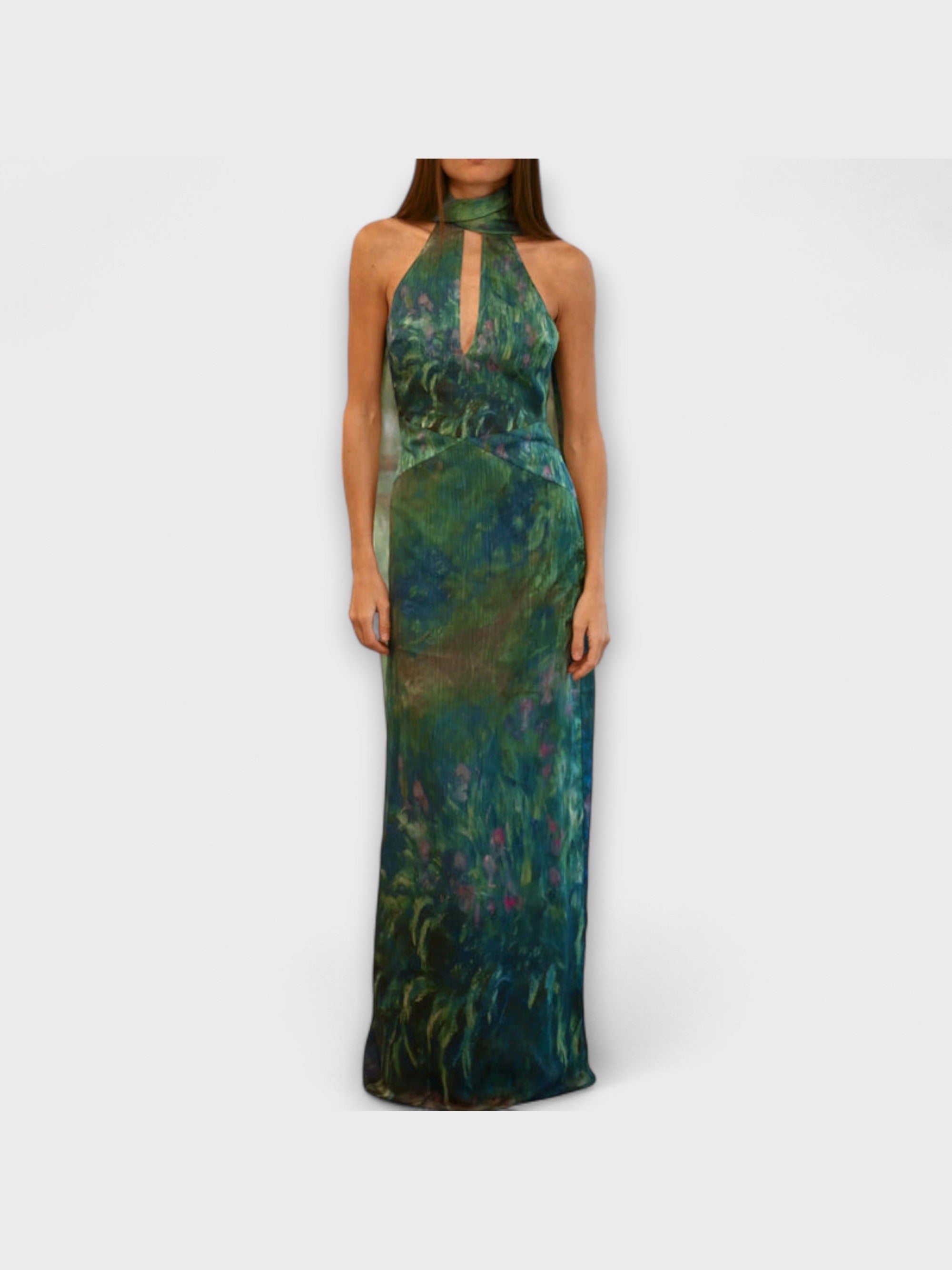 Maisie - Monet Iris Print Maxi Dress