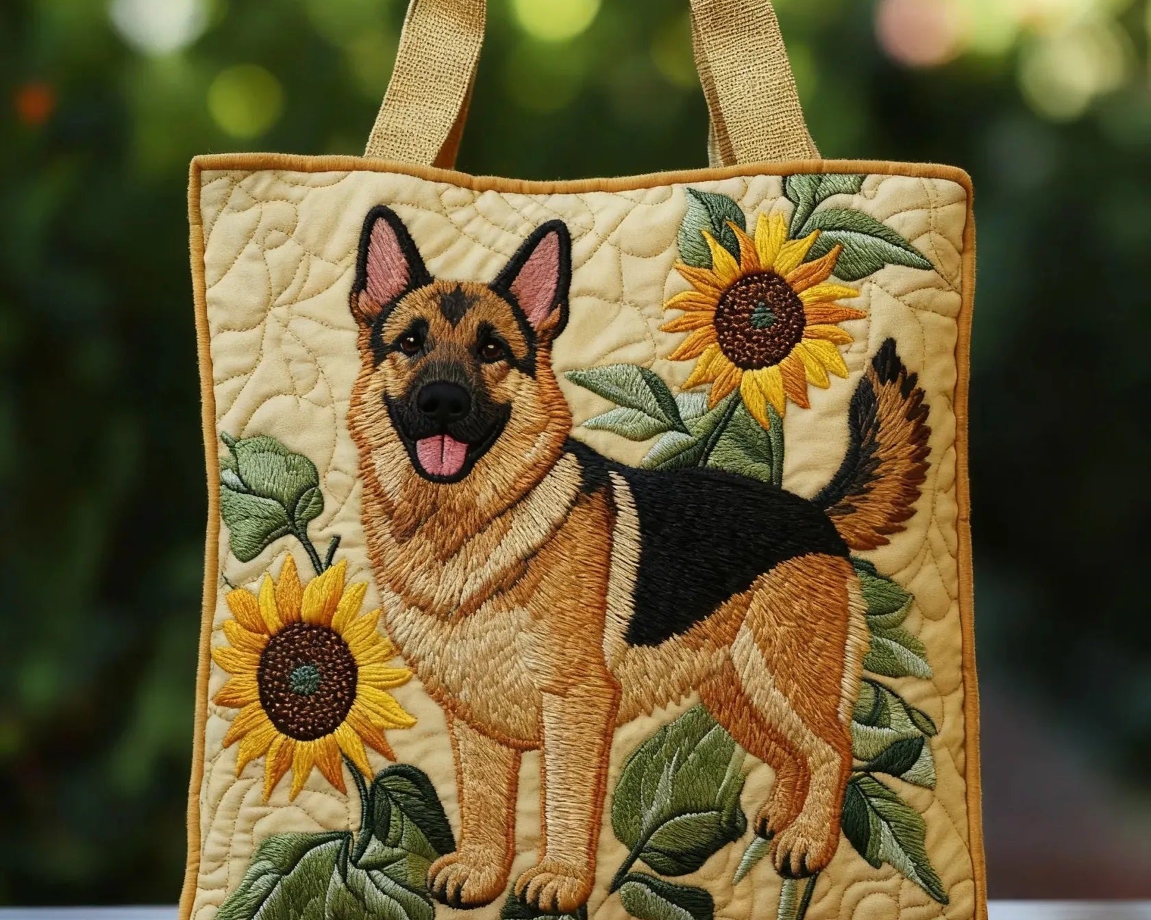 Měkká taška s motivem květinového vlčáka