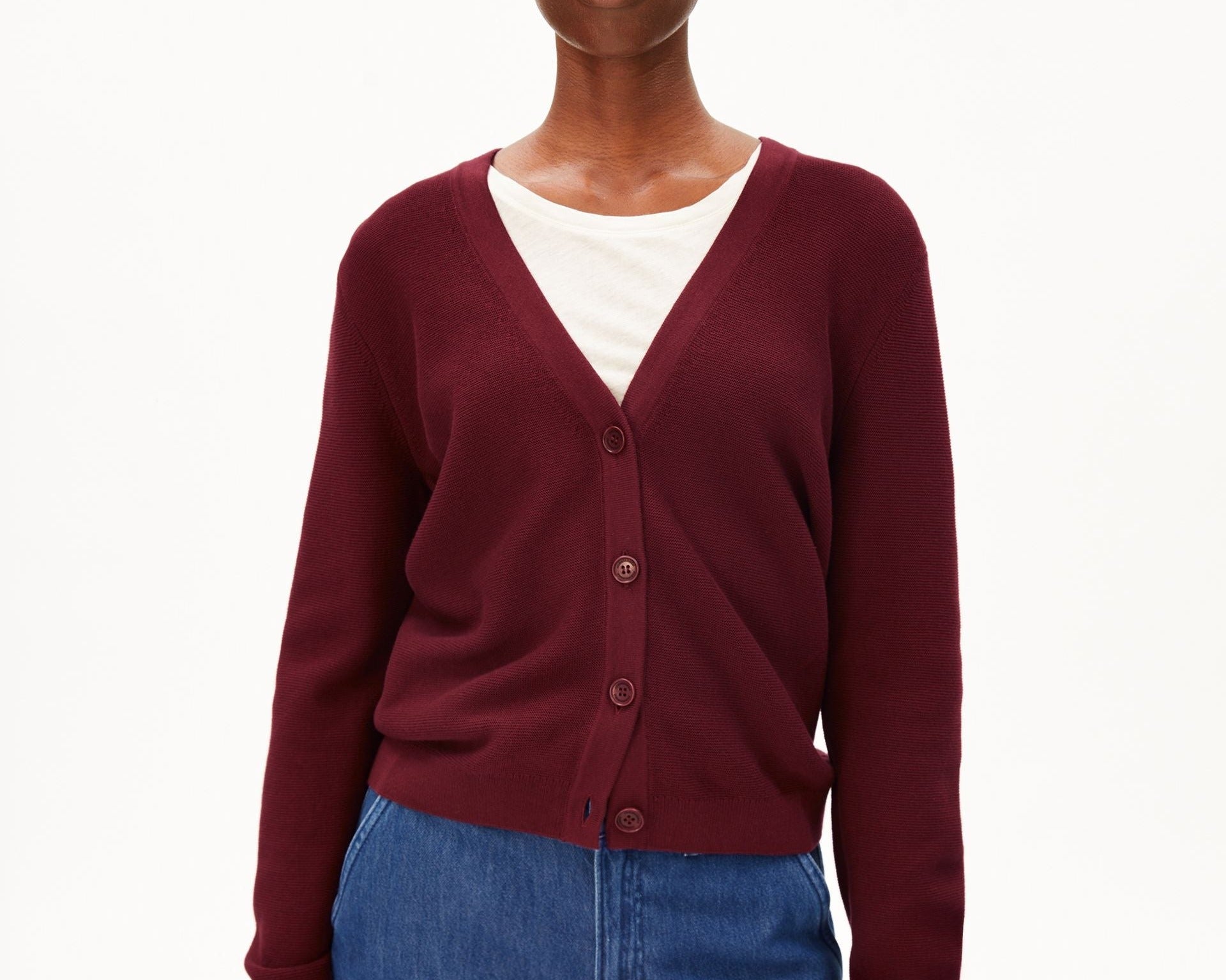 MENAAL LINKS LINKS CARDIGAN | velvet red