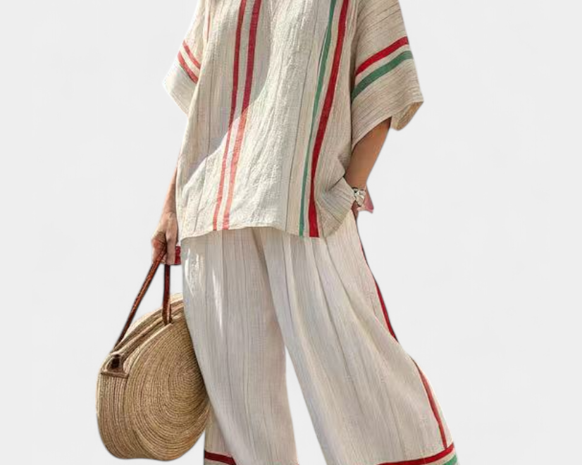 Mia – boho tištěná blůza a pohodlné široké kalhoty