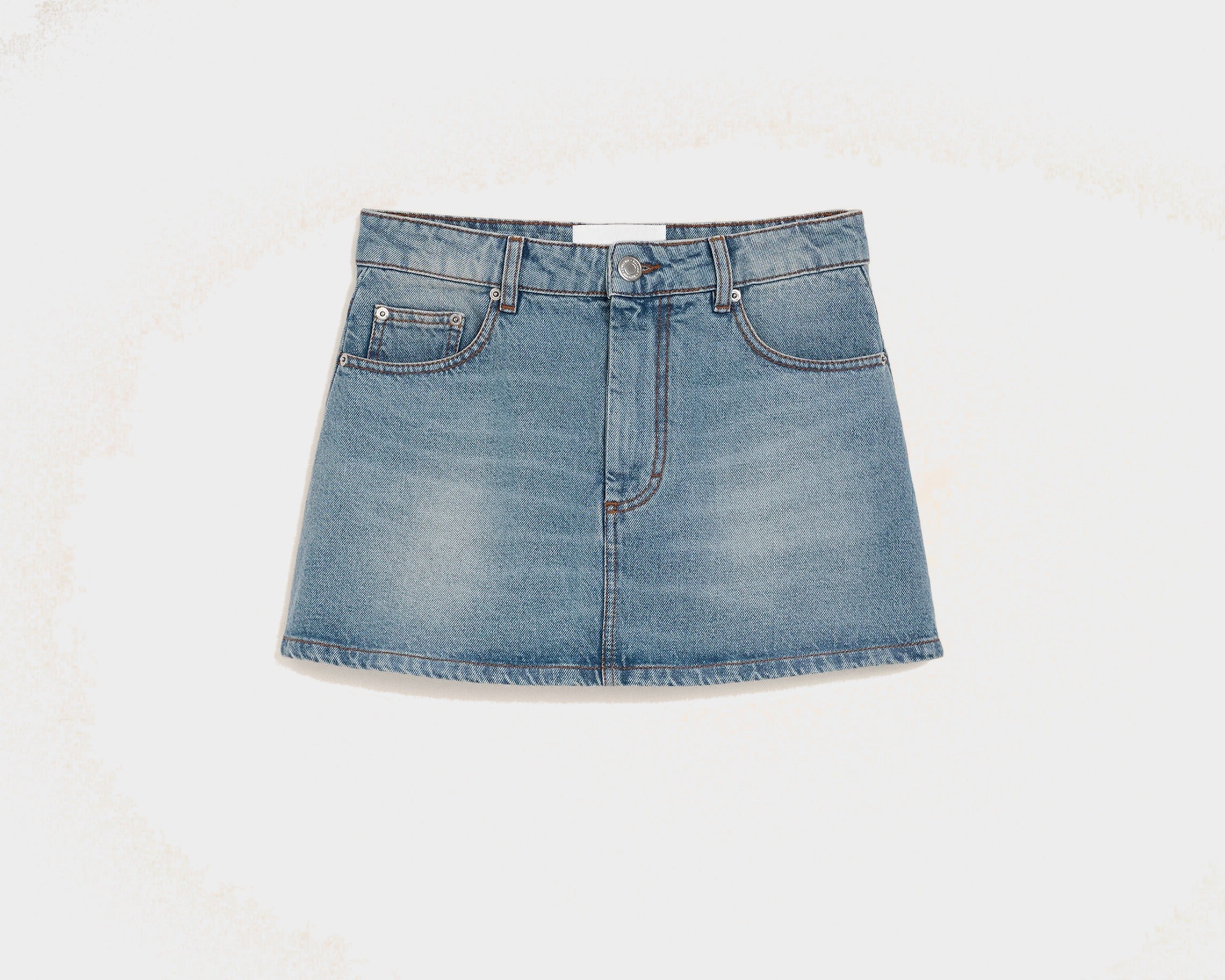 Mini jupe bleue en coton