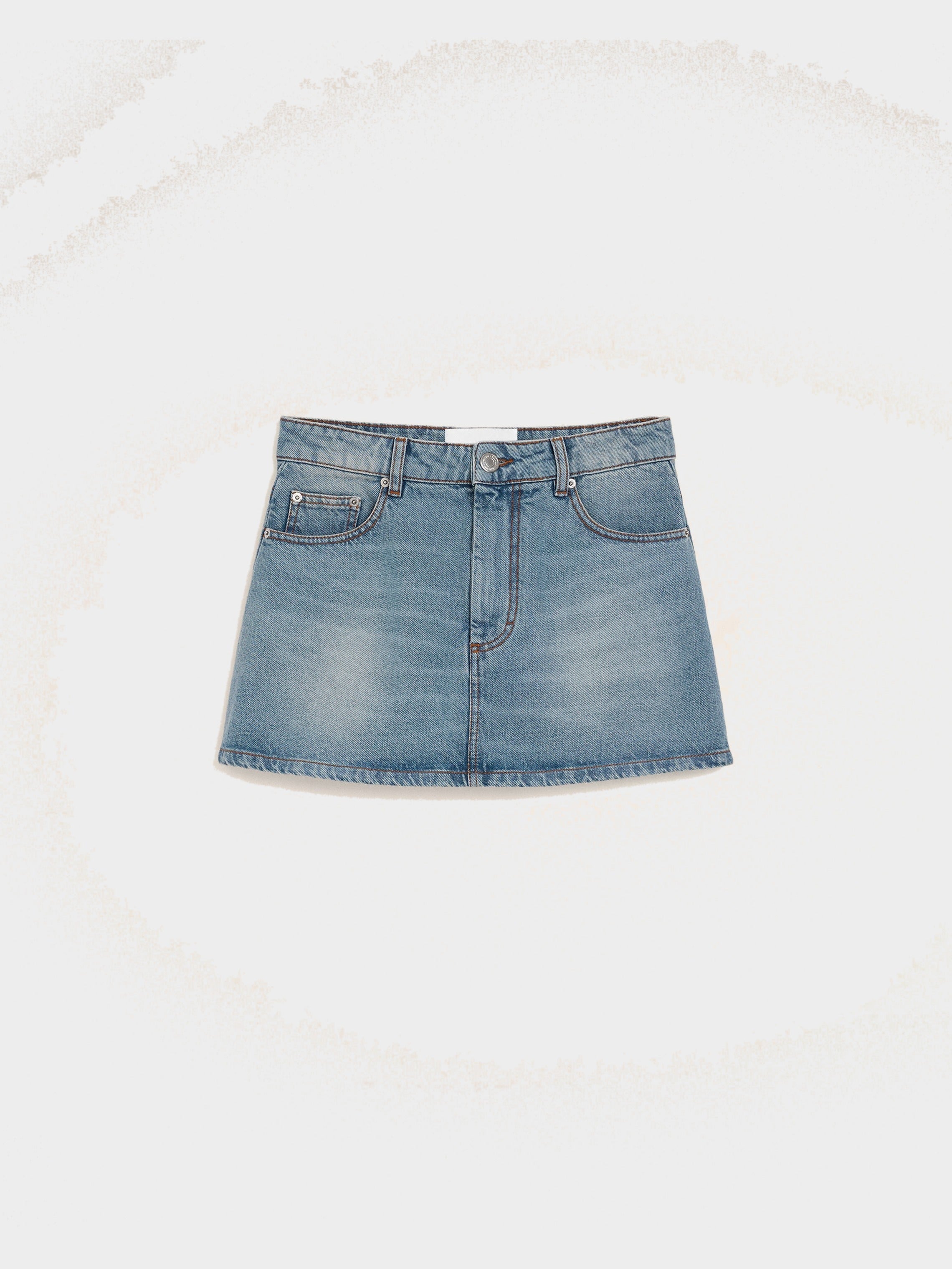 Mini jupe bleue en coton