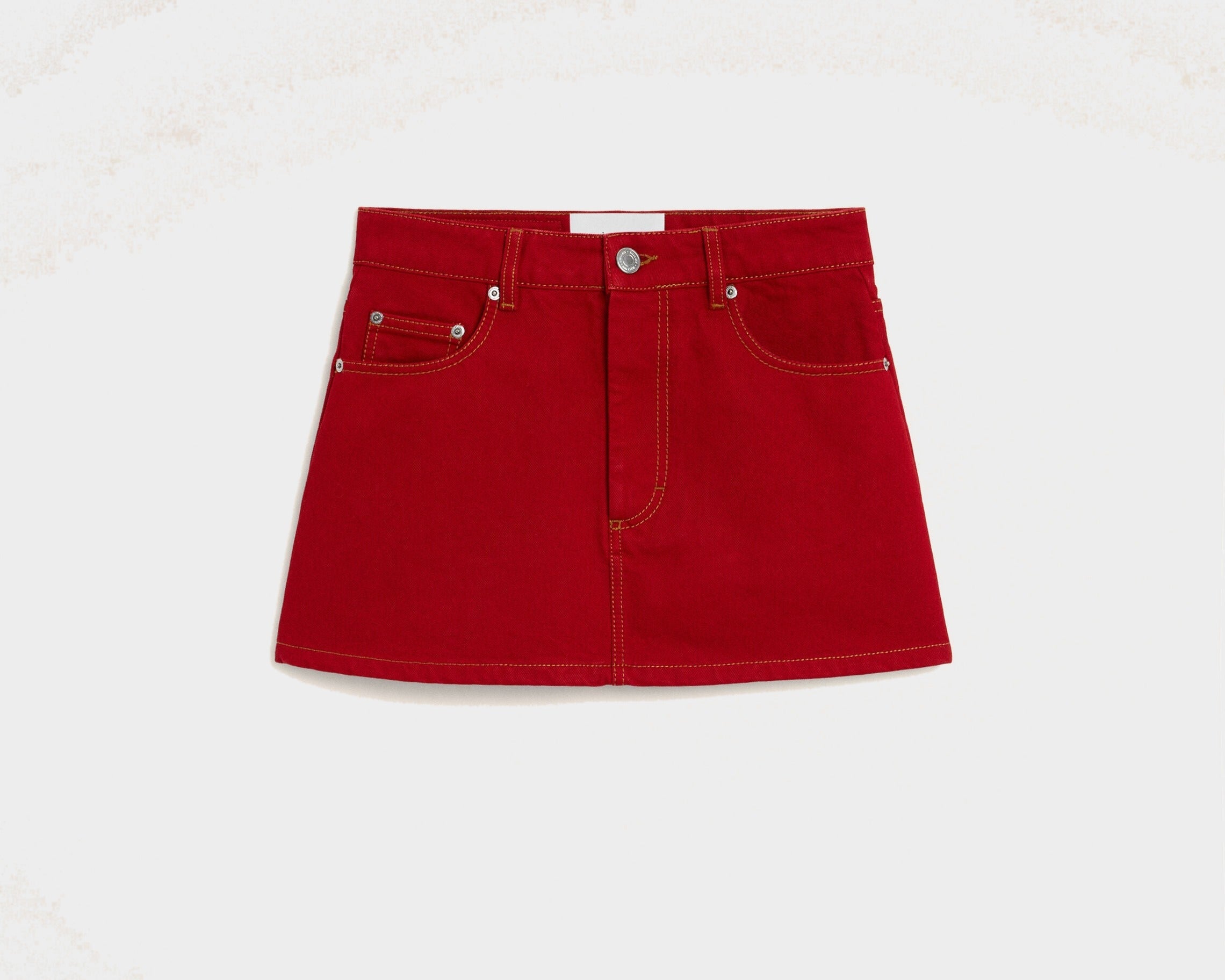 Mini jupe rouge en coton