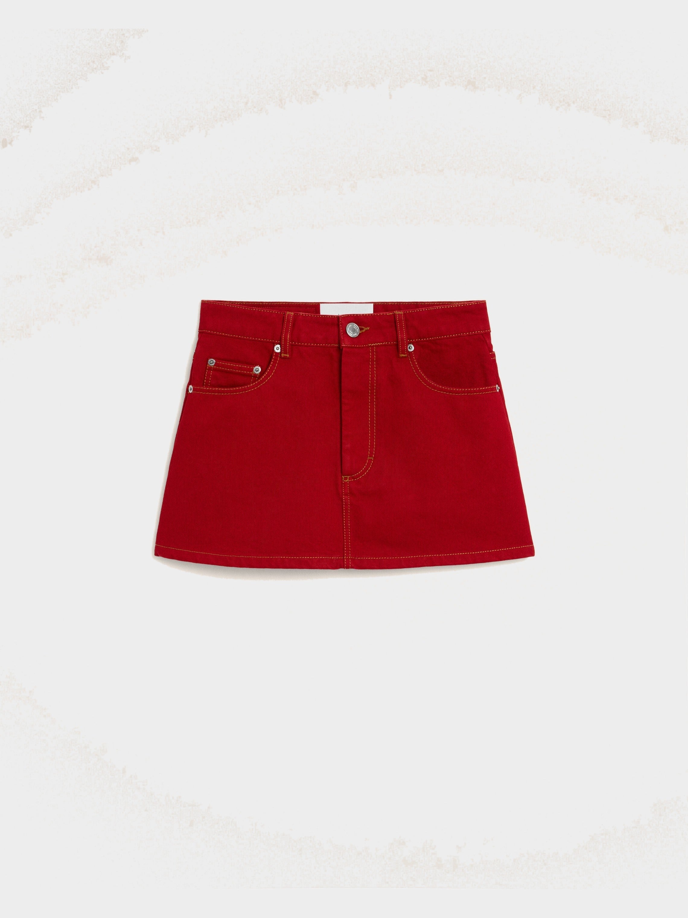 Mini jupe rouge en coton