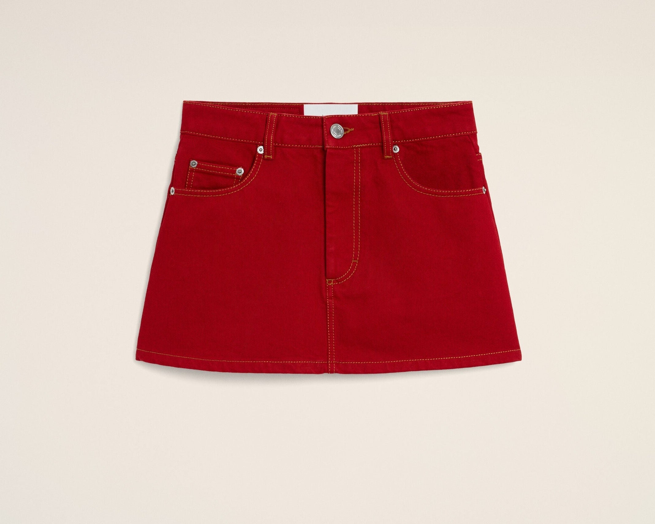 Mini jupe rouge en coton