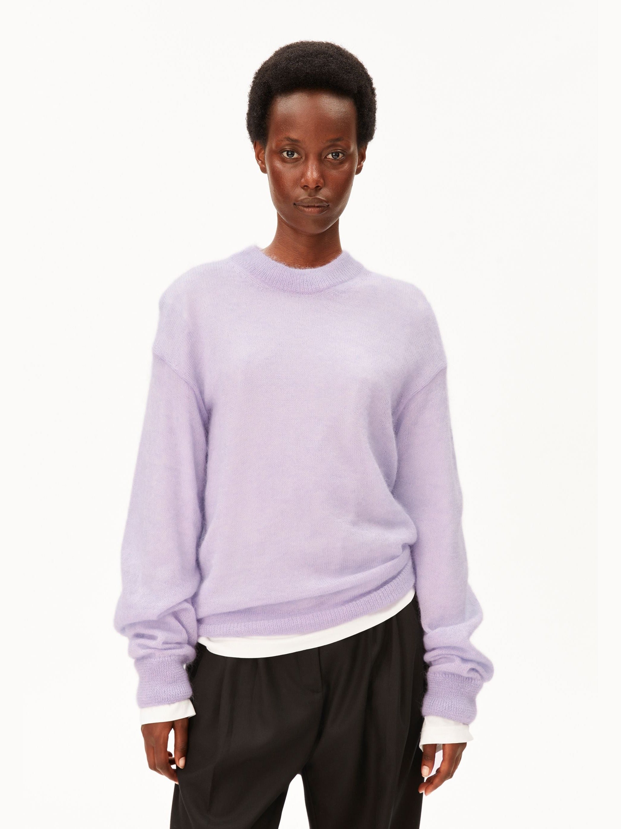 MOHAIR-MIX STRICKPULLOVER | moonlit lilac