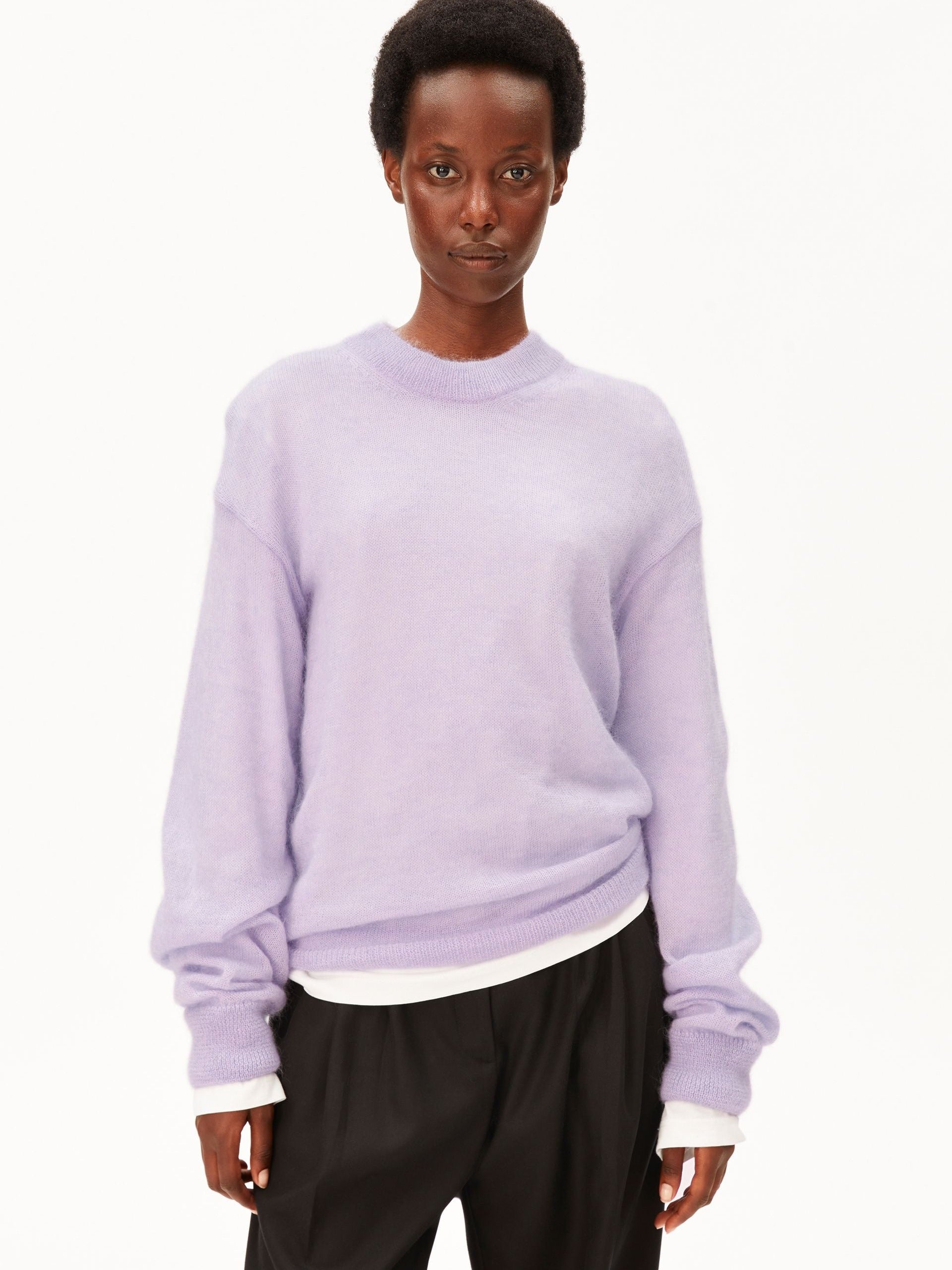 MOHAIR-MIX STRICKPULLOVER | moonlit lilac