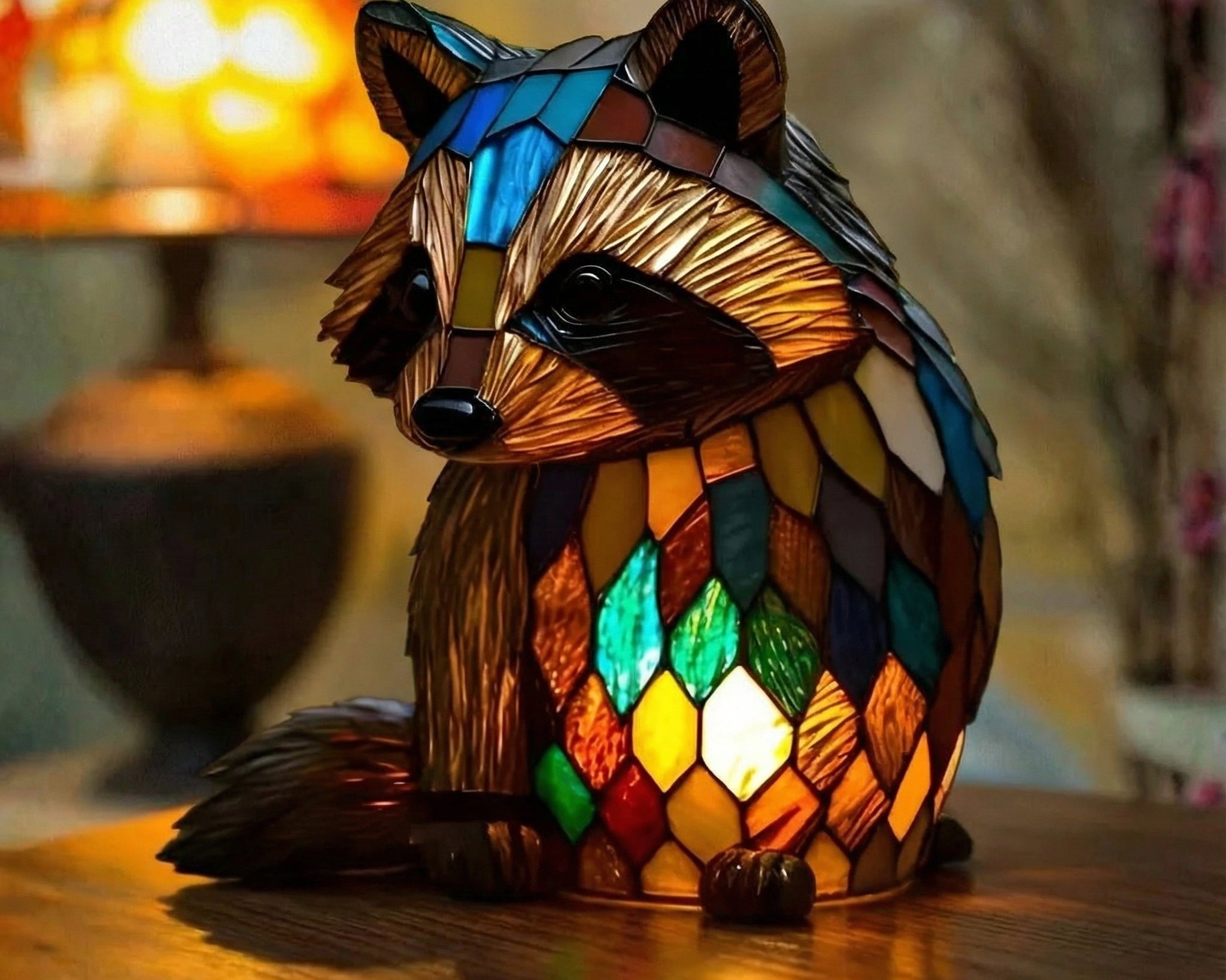 Mýval - Lampa ve vitrážích