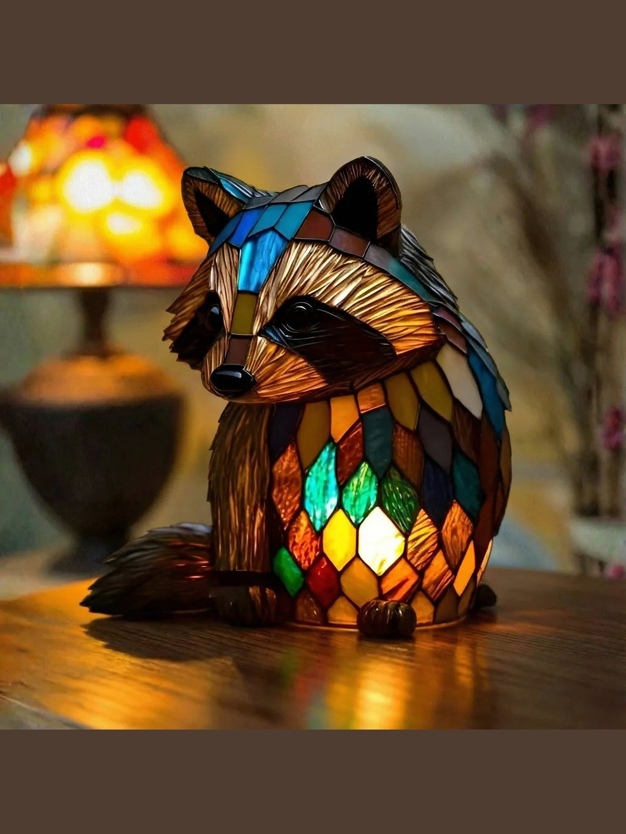 Mýval - Lampa ve vitrážích