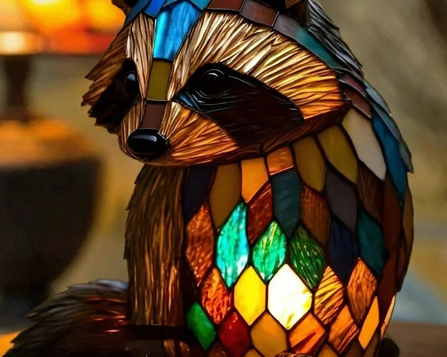 Mýval - Lampa ve vitrážích