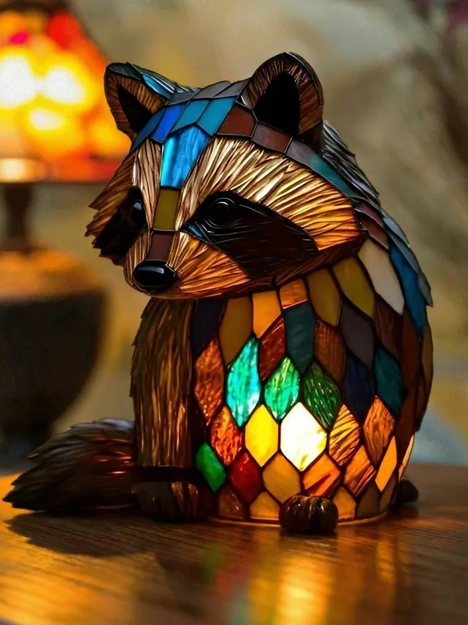 Mýval - Lampa ve vitrážích