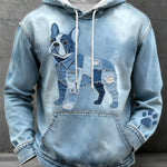 Paco - Mikina s kapucí ve stylu patchwork buldoka