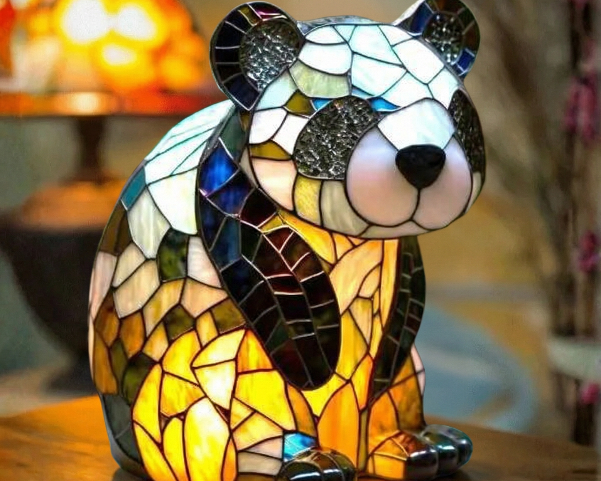 Panda - Lampa ve Vitráži