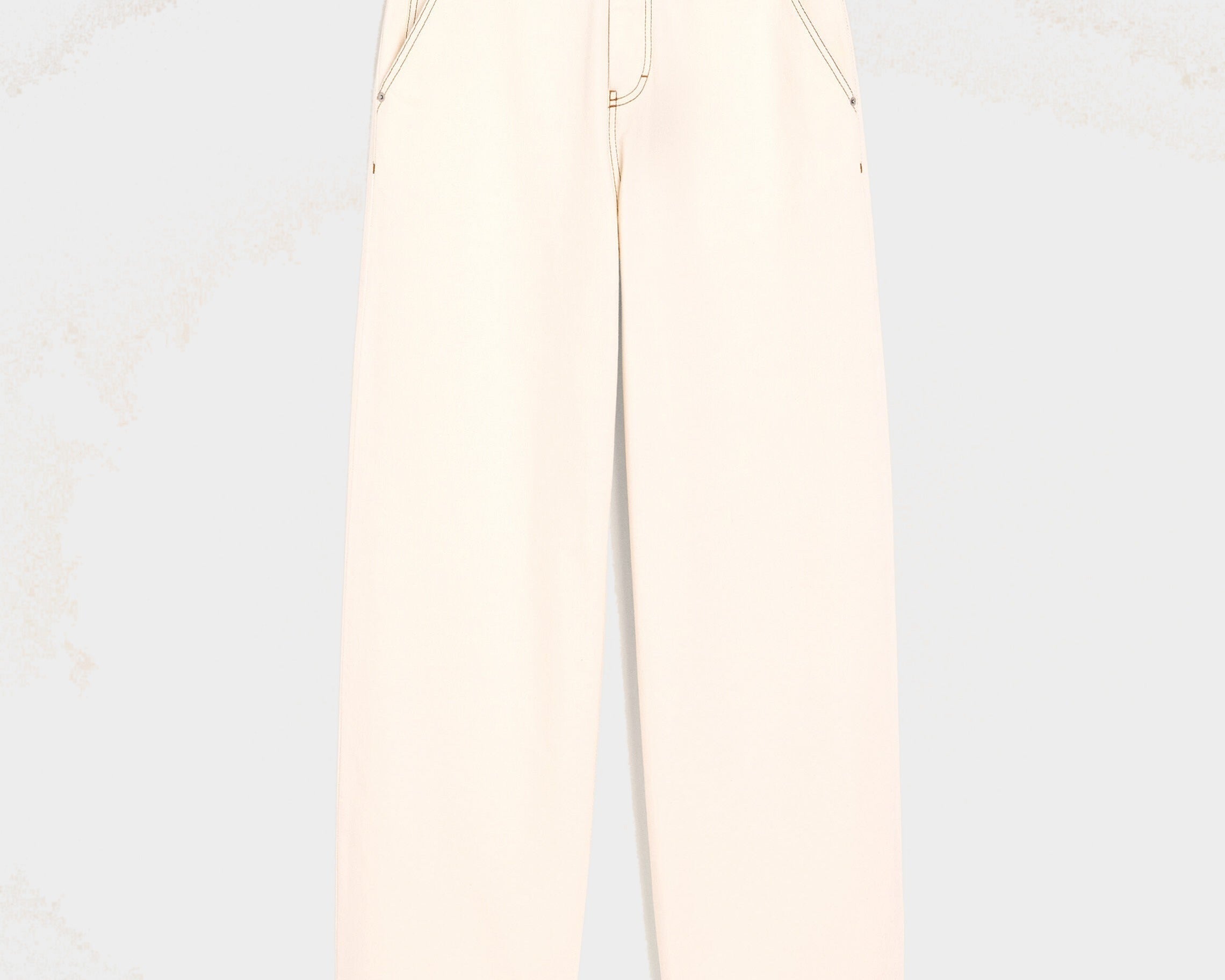 Pantalon Blanc Coupe Wide En Coton