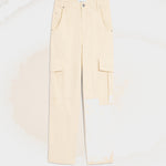 Pantalon cargo blanc coupe baggy en coton