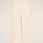 Pantalon cargo blanc coupe baggy en coton