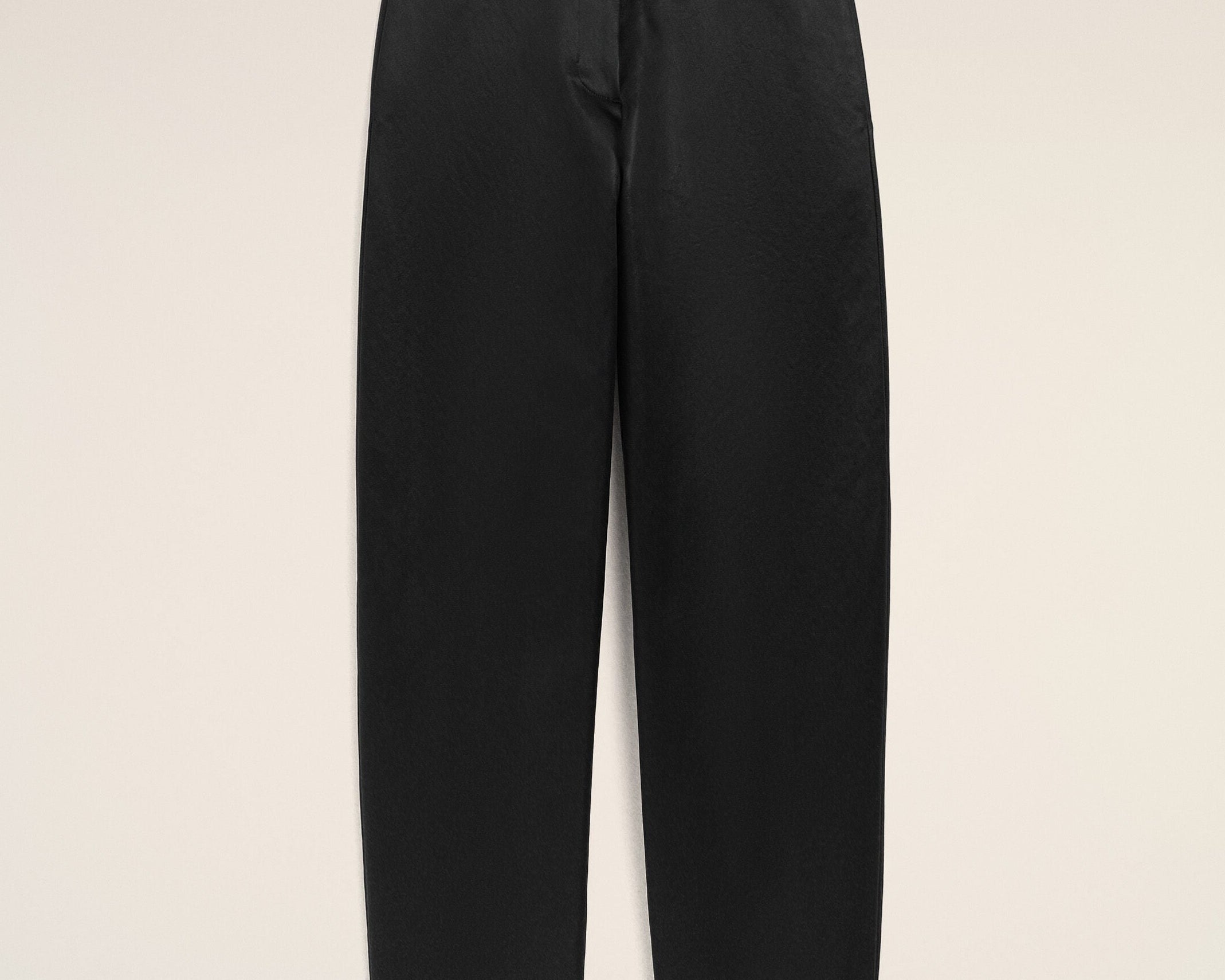 Pantalon Noir Avec Ceinture A Boucle en Satin