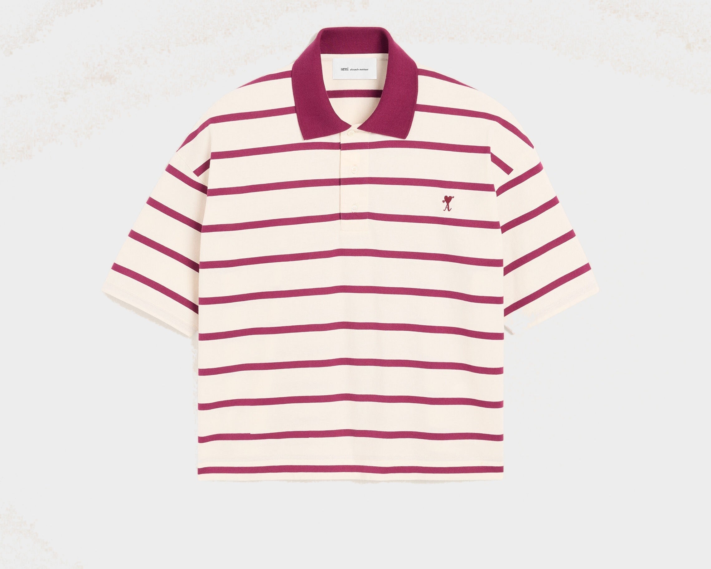 Polo blanc en coton Ami de Coeur flèche