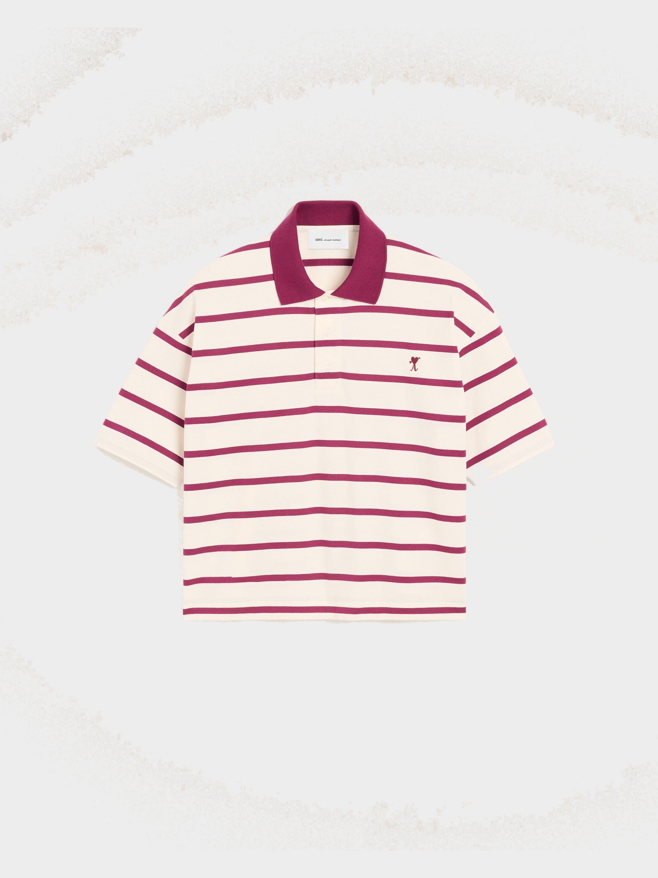Polo blanc en coton Ami de Coeur flèche
