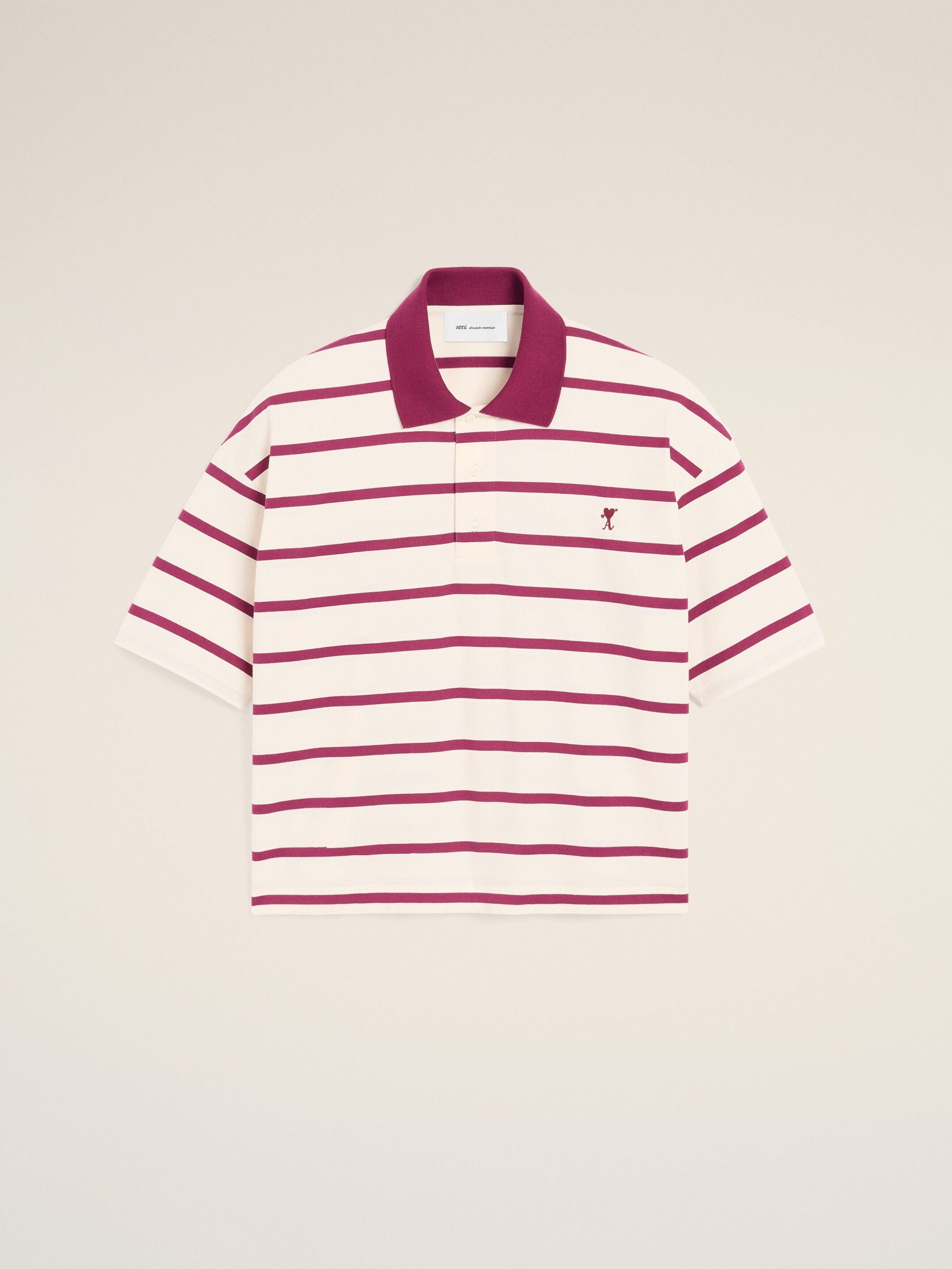 Polo blanc en coton Ami de Coeur flèche