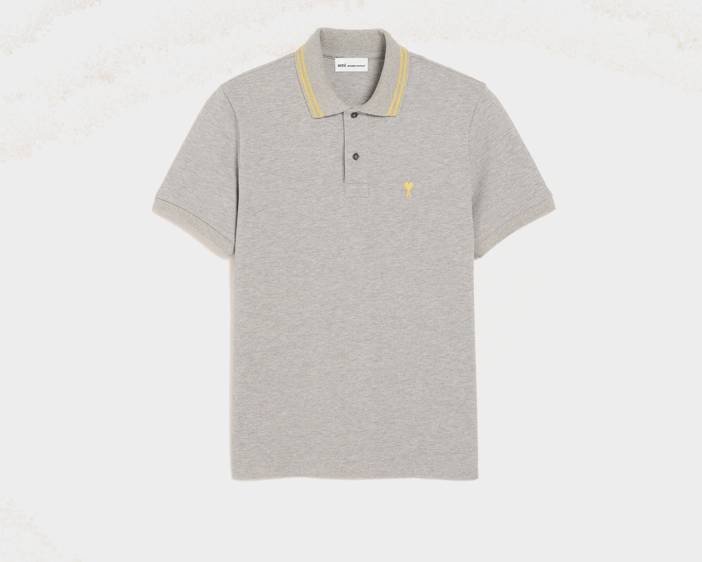 Polo Gris Ami De Coeur En Coton