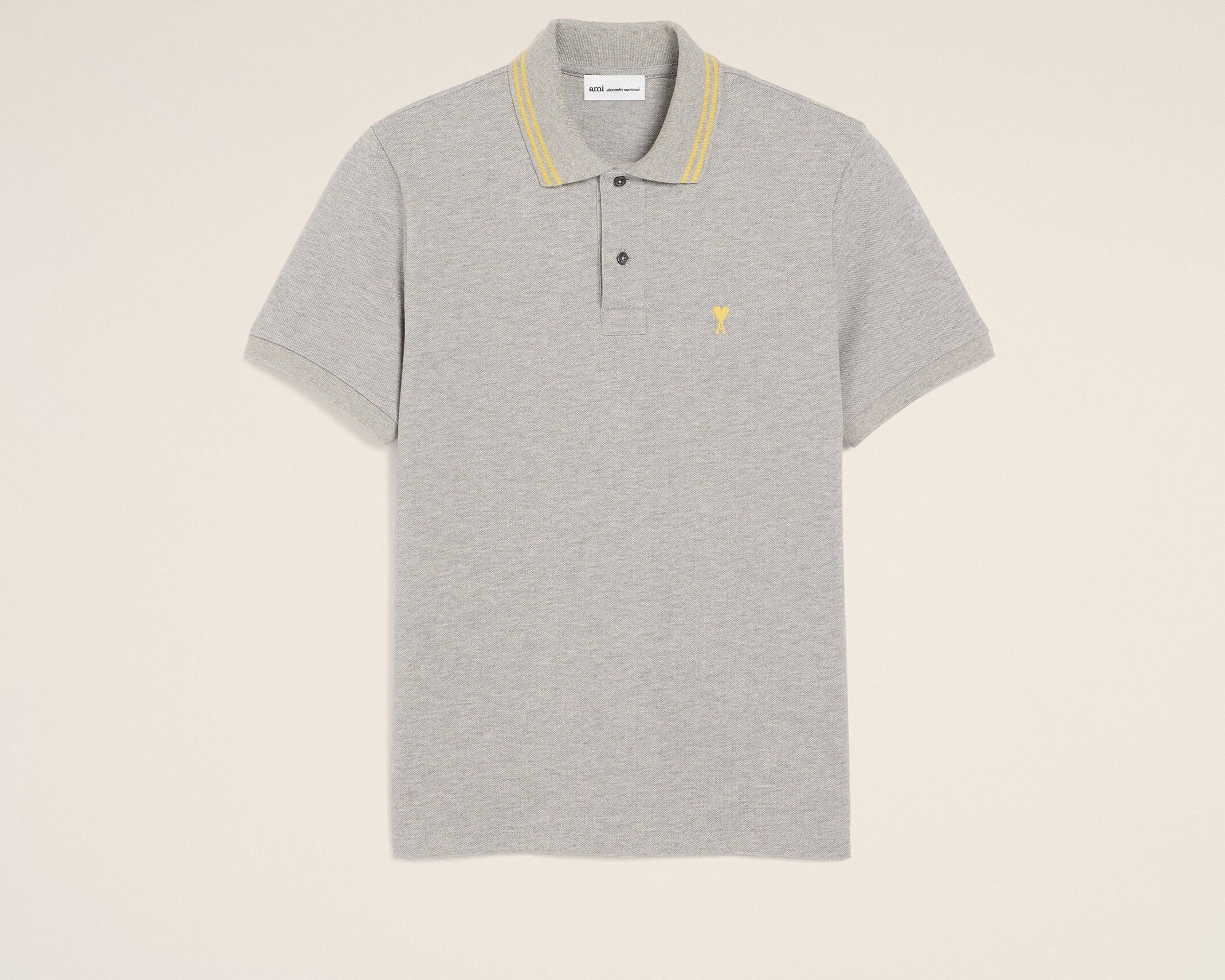 Polo Gris Ami De Coeur En Coton