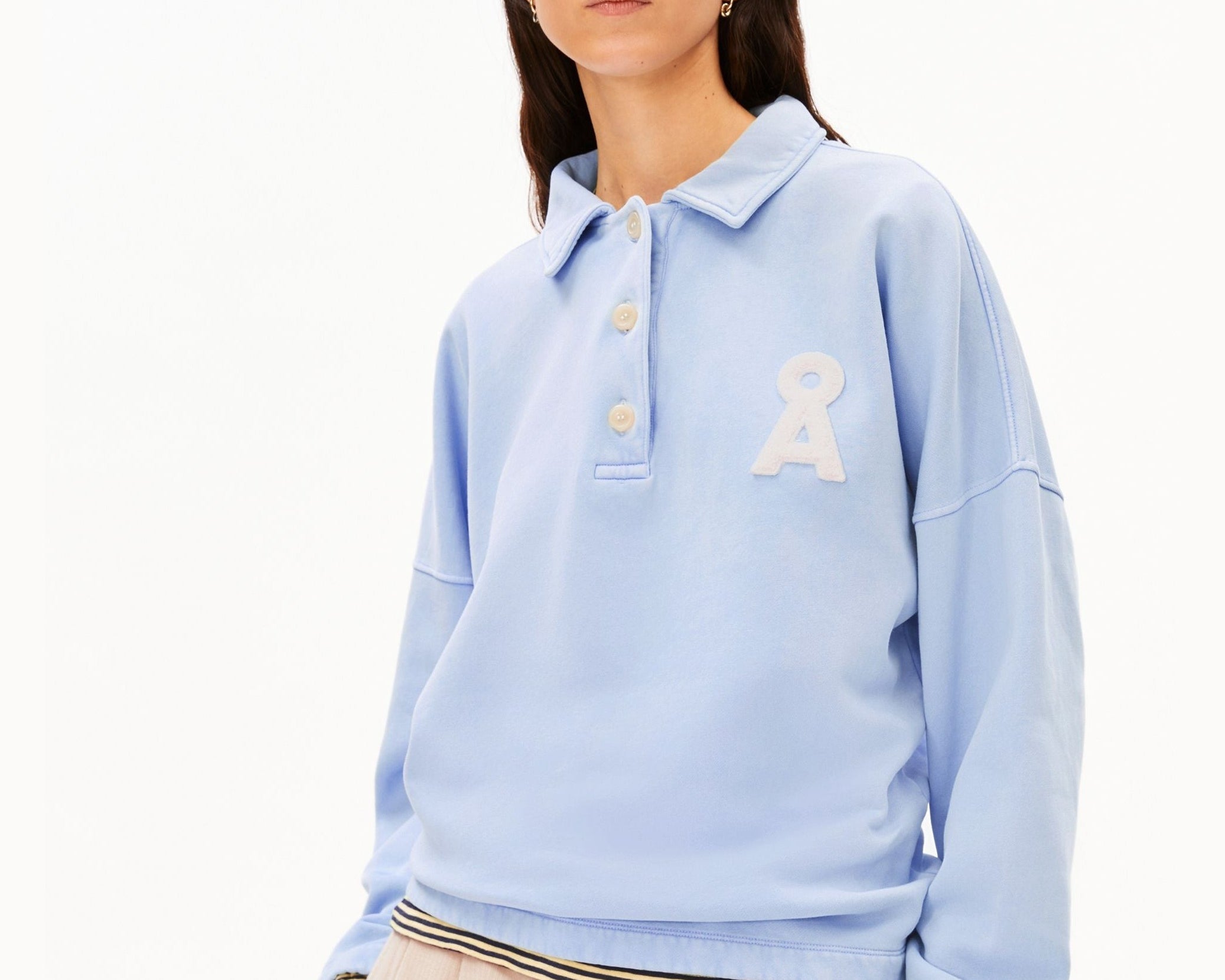 POLO-SWEATSHIRT | soft blue