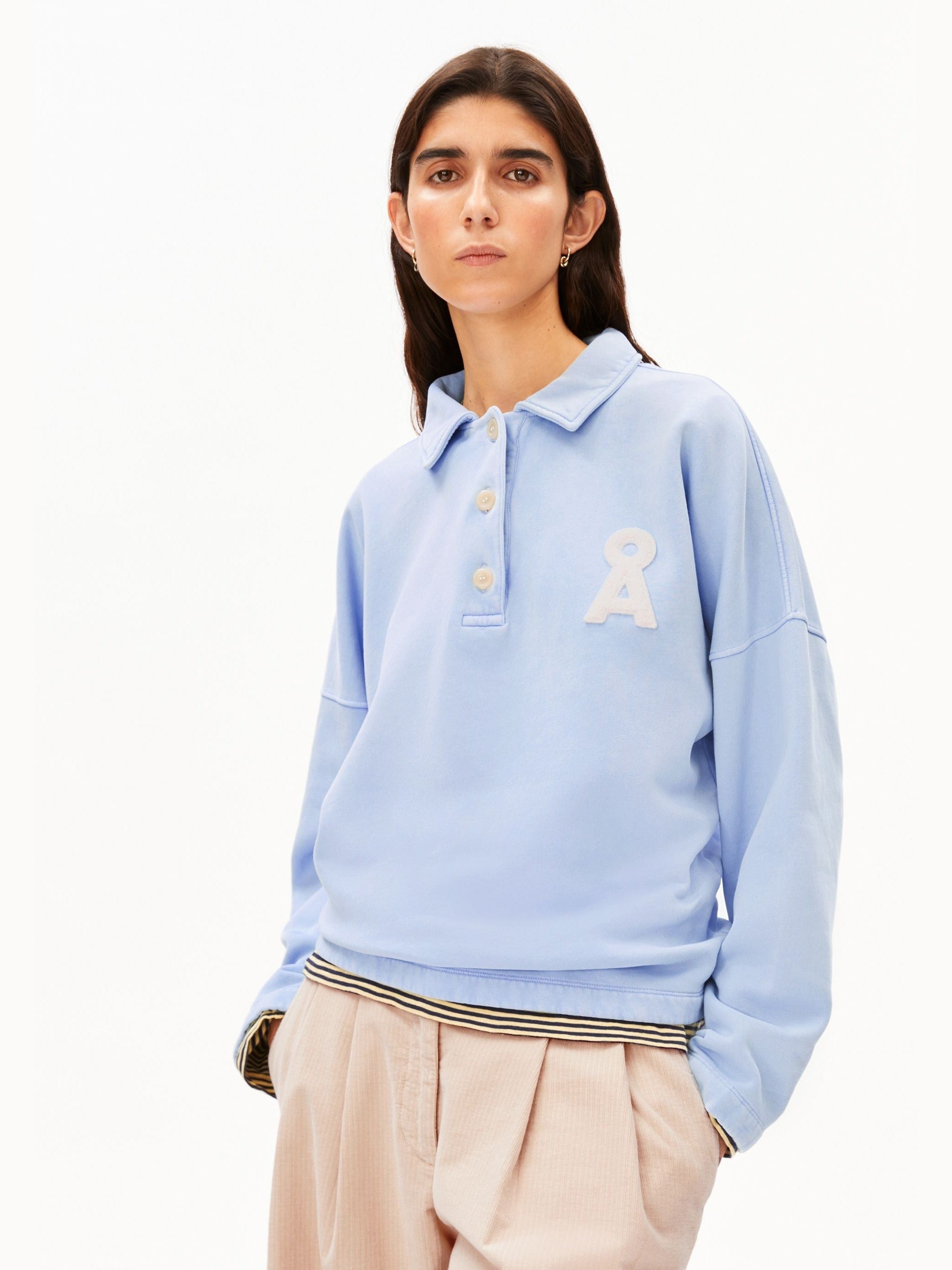 POLO-SWEATSHIRT | soft blue